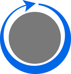 Bold Arrow Circle Motion Vector Symbol