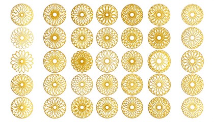 Gold circular patterns