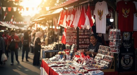 indonesian independence day market festival celebration