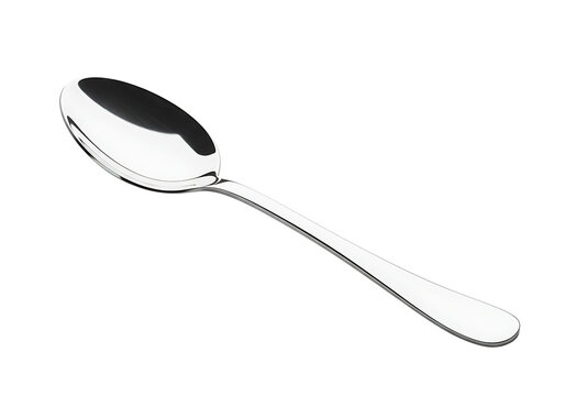 Shiny metal spoon isolated on transparent background  tablespoon pic
