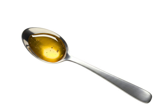 Silver spoon filled with golden honey isolated on transparent background tablespoon pic