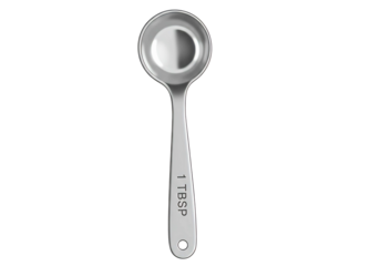 Silver tablespoon with measurement marking isolated on transparent background 1 tablespoon pic