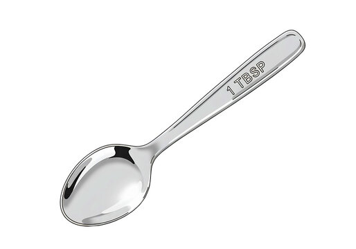 Silver tablespoon with measurement marking isolated on transparent background 1 tablespoon pic