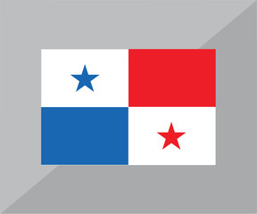 Panama National Flag Isolated on White Background