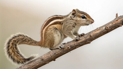 Obraz premium Indian Palm Squirrel on studio background