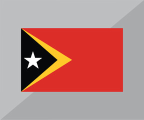 Timor Leste National Flag Isolated on White Background