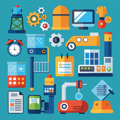 flat icons for web and mobile applications