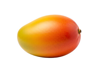 Ripe tropical mango isolated on transparent background