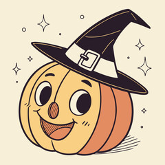 Cute Halloween Cartoon Vector Collection &ndash; Ghosts, Pumpkins, Witches, Monsters, and Spooky Scenes