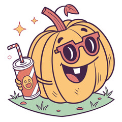 Cute Halloween Cartoon Vector Collection &ndash; Ghosts, Pumpkins, Witches, Monsters, and Spooky Scenes