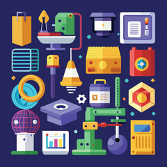 flat icons for web and mobile applications