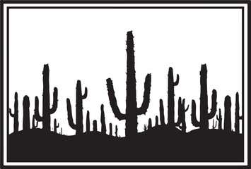 Wild Desert Cactus Scene Set