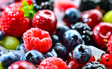 Composition with fresh ripe fruits. Fruitarian diet