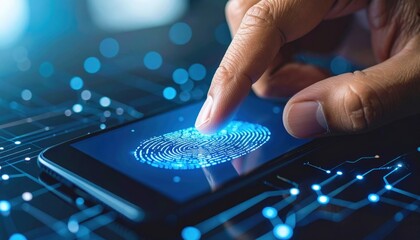 Fingerprint Scan On Modern Smartphone