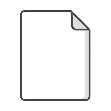 Blank document icon with folded corner.