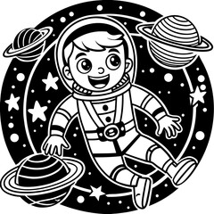 little boy in the moon cartoon