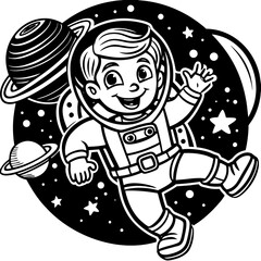 little boy in the moon cartoon