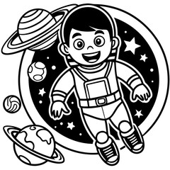 little boy in the moon cartoon