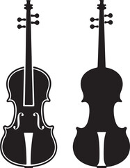 Violin instrument silhouette and outline