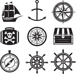 Vintage Maritime and Pirate Symbol Collection