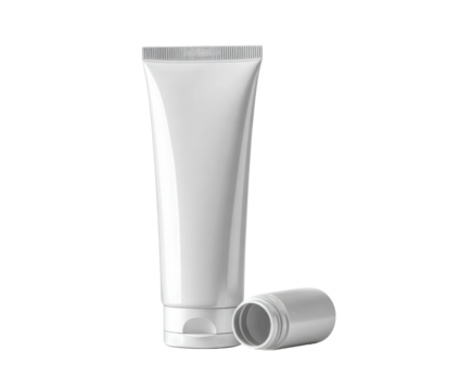 Elegant cosmetic cream tube with cap for beauty products