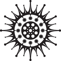 Stylized Symmetrical Starburst Graphic