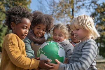 Multiethnic Children Playing Together Outdoors
