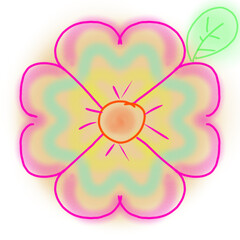 Sweet Pastel Tricolor Flower