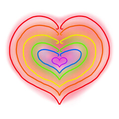 Rainbow Heart of Love