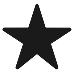 Solid black silhouette of a rounded five point star