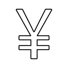Obraz premium Clean outline yen symbol design with multiple color options and typography