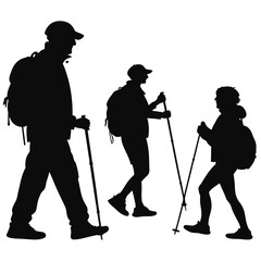 People Holding Walking Poles