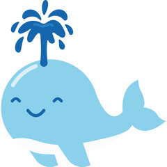 Naklejka premium Cute Whale Vector