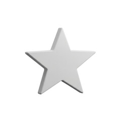 Star Icon Matte Plastic Render