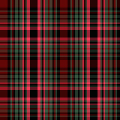 Red and green tartan plaid pattern