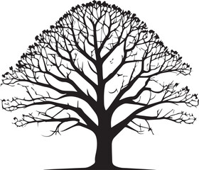 Obraz premium tree silhouette Vector | Minimalist & Trendy tree Silhouette Design | Unique & Stylish tree Artwork for Vector design 