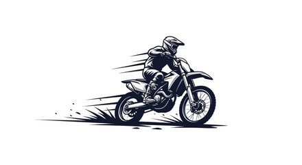 Obraz premium Motocross Rider Racing on Dirt Bike