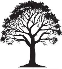 Fototapeta premium tree silhouette Vector | Minimalist & Trendy tree Silhouette Design | Unique & Stylish tree Artwork for Vector design 