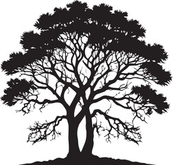 Obraz premium tree silhouette Vector | Minimalist & Trendy tree Silhouette Design | Unique & Stylish tree Artwork for Vector design 