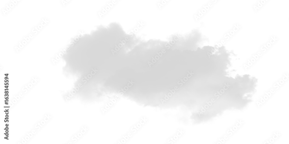Wall mural a blurry grey cloud like shape isolated against a solid black background in a simple composition
