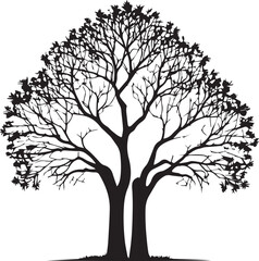 Fototapeta premium tree silhouette Vector | Minimalist & Trendy tree Silhouette Design | Unique & Stylish tree Artwork for Vector design 