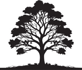 Fototapeta premium tree silhouette Vector | Minimalist & Trendy tree Silhouette Design | Unique & Stylish tree Artwork for Vector design 