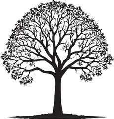 Obraz premium tree silhouette Vector | Minimalist & Trendy tree Silhouette Design | Unique & Stylish tree Artwork for Vector design 