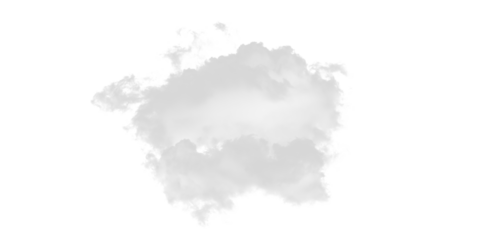 A light gray abstract shape with pixelated edges on a black background in a simple digital design