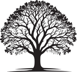 Fototapeta premium tree silhouette Vector | Minimalist & Trendy tree Silhouette Design | Unique & Stylish tree Artwork for Vector design 