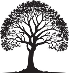 Obraz premium tree silhouette Vector | Minimalist & Trendy tree Silhouette Design | Unique & Stylish tree Artwork for Vector design