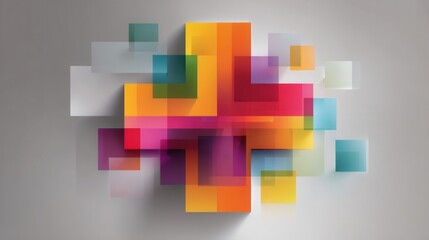Obraz premium colorful abstract square design