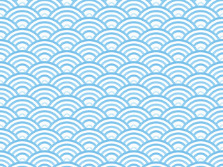 Authentic Japanese Traditional Pattern for Wave