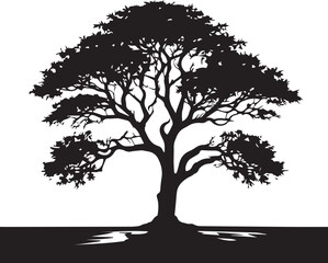 tree silhouette Vector | Minimalist & Trendy tree Silhouette Design | Unique & Stylish tree Artwork for Vector design