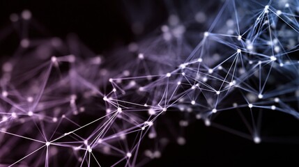 glowing network connections abstract art
